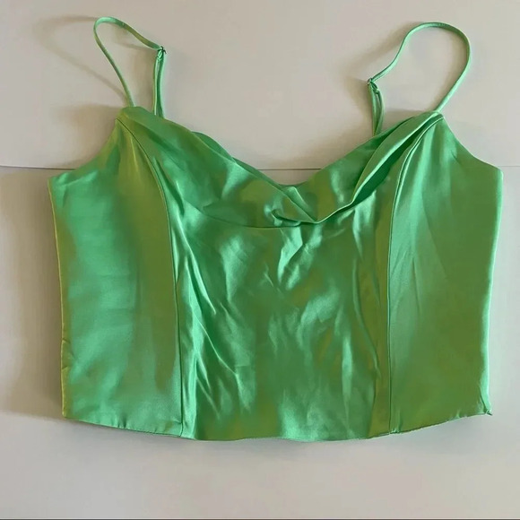 Zara SATIN EFFECT CROP TOP - Picture 15 of 16